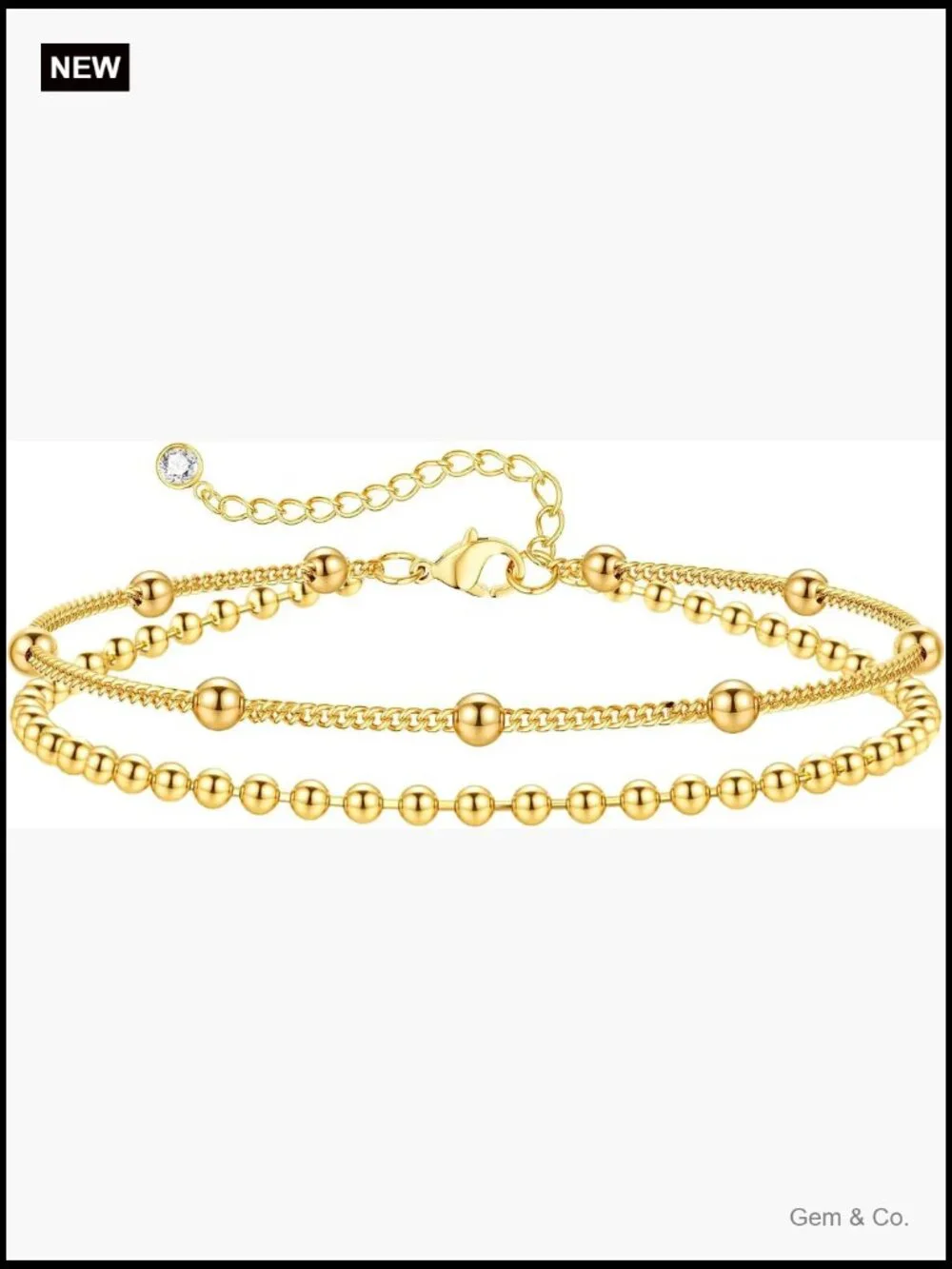 Trendy Layered Dainty Bracelet Stainless Steel Stackable Chain